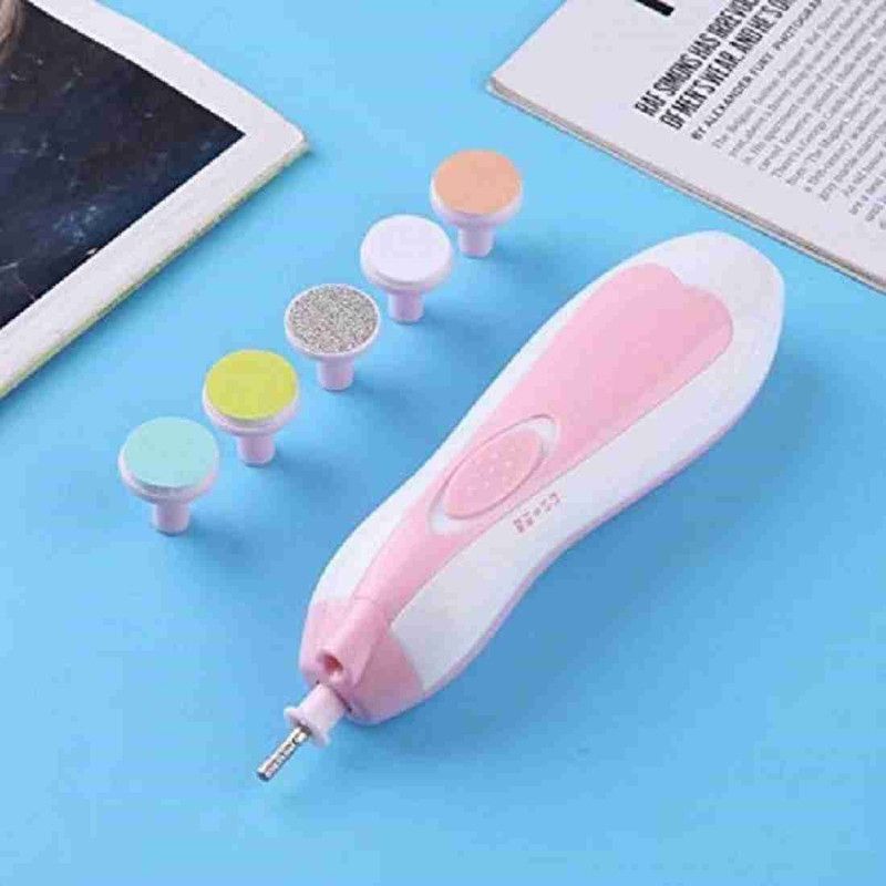 MAITRI ENTERPRISE New Electric Baby Nail Trimmer with 6 Grinding Heads for Newborn Infant Toddler