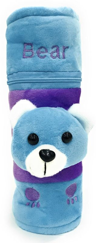 The Little Lookers Soft Plush Stretchable Baby Feeding Bottle Cover  (Purple)