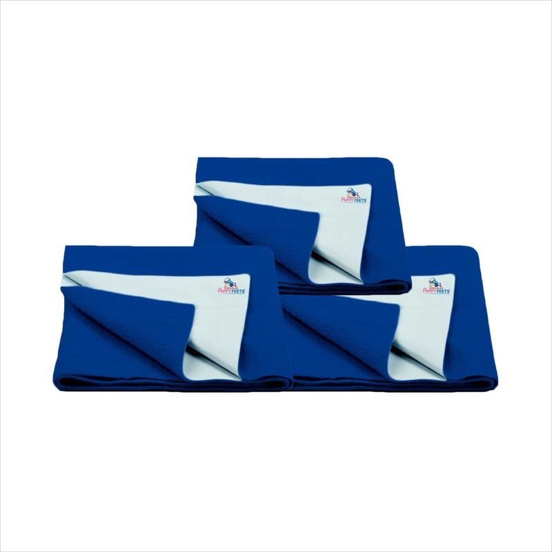 Pappy Feets Fleece Diaper Changing Mat  (Royal Blue, Large, Pack of 3)