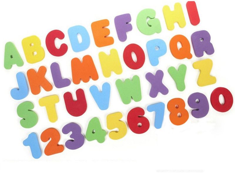 SYGA Baby Bath Letters and Numbers 36 Pieces Bath Toy  (Multicolor)
