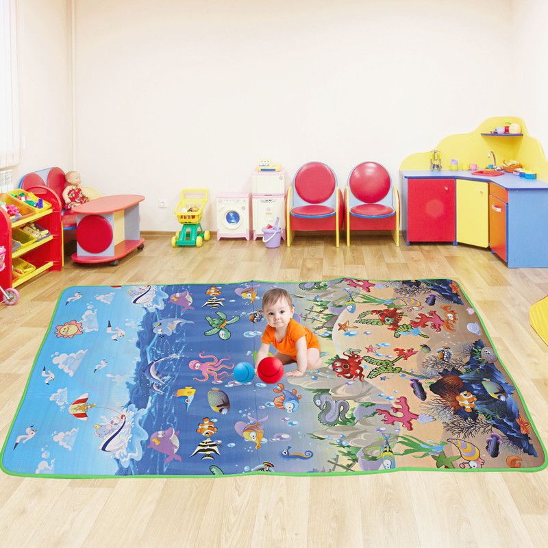 KUBER INDUSTRIES Microfiber Baby Play Mat  (Multicolor, Free)