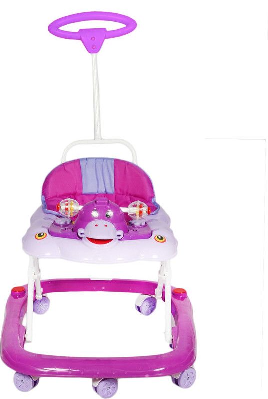 RIMJHIM TOYS Musical 3-in-1 Walker With Parent Rod  (Pink)