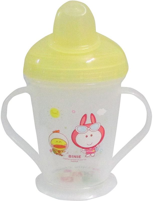 Depurika Bpa Free Unbreakable Sippy Cup (Sipper Mugs for Kids/Children/Babies/Infants) Soft Spout Infant PP Water/Juice Training Sipper Cup with Handles 200 ml  (Green)