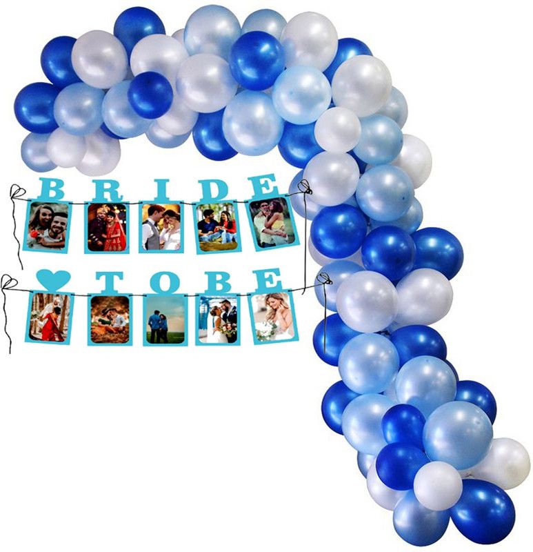 Dinipropz Bride To Be Photo Banner Complete Decoration Combo Kit  (Set of 52)