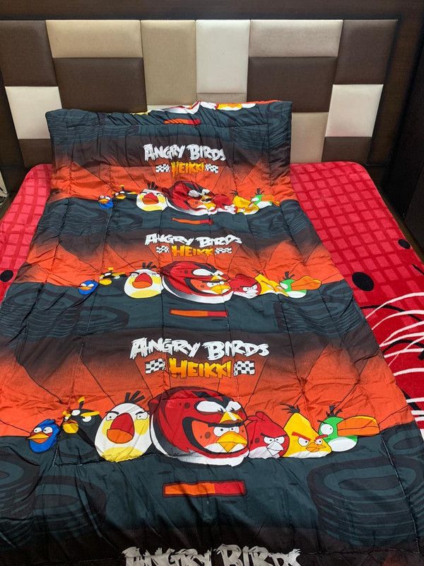 NISHOMES Cartoon Single Comforter for AC Room  (Cotton, Red)