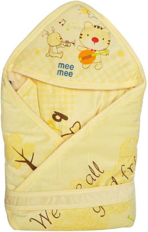 MeeMee Printed Single Baby Sleep Sack for Mild Winter  (Cotton, Yellow)