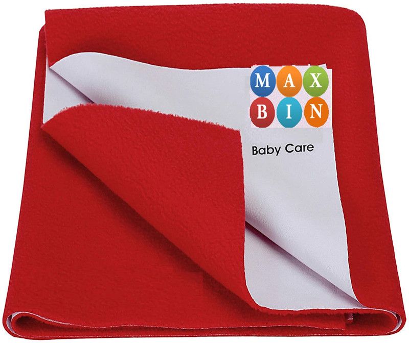MAXBIN Cotton Baby Bed Protecting Mat  (Maroon, Small)