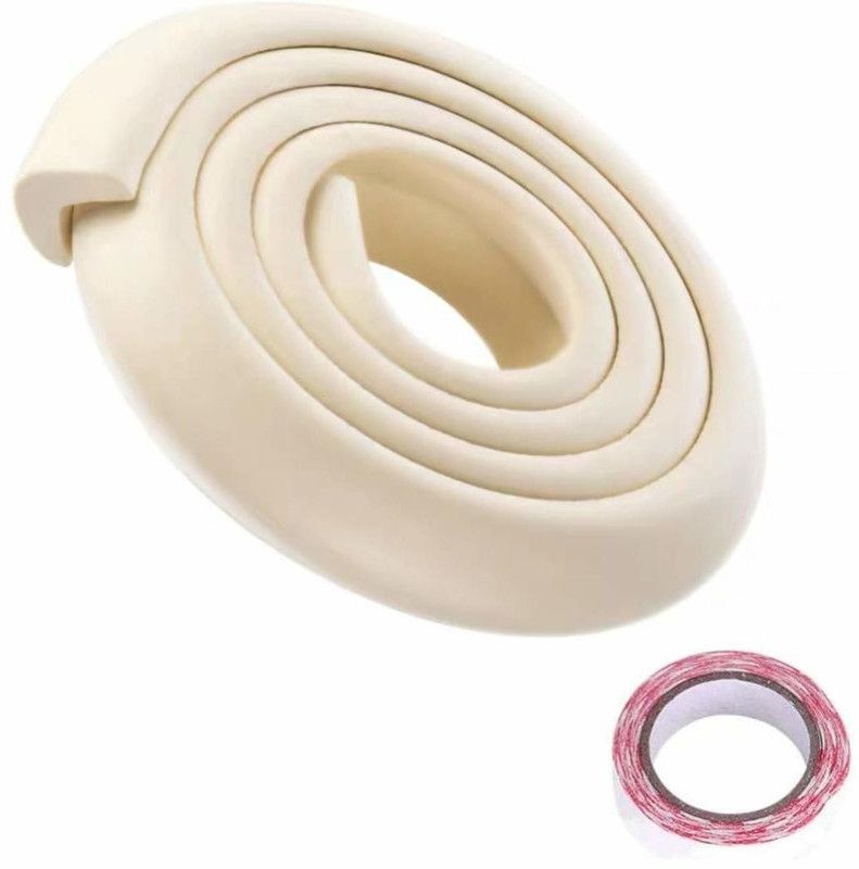 olwick PCS Baby Safety Bumper Guard 6.5 Ft, Corner Guards Thick Baby Proofing Edge,Safety Furniture Bumper Table Protectors Corner Cushion  (Cream)