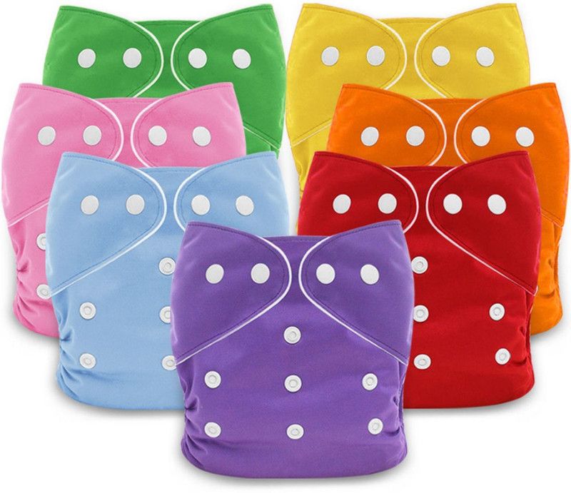 BATANIYA Washable Reusable Adjustable Diapers(Multicolor 7 )