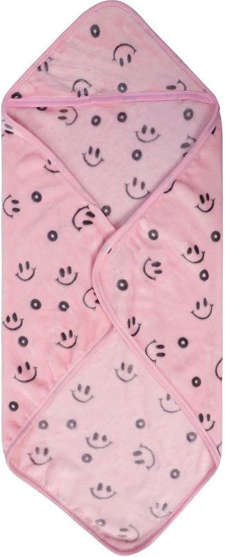 twotogether Printed Crib Woollen Blanket for Heavy Winter  (Woollen Blend, Pink)