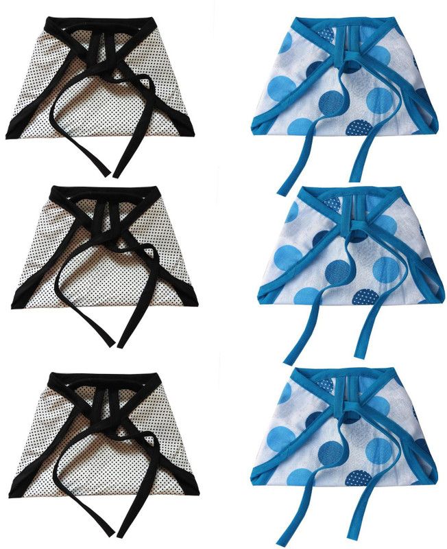 SRIM Cotton Cloth Nappy with Double Layer Fabric - Nappy for New Born - 6 Pcs