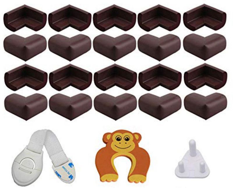 Lifestyle-You 20 Pcs Corner Guards for Baby Safety Child Proofing  (Brown)