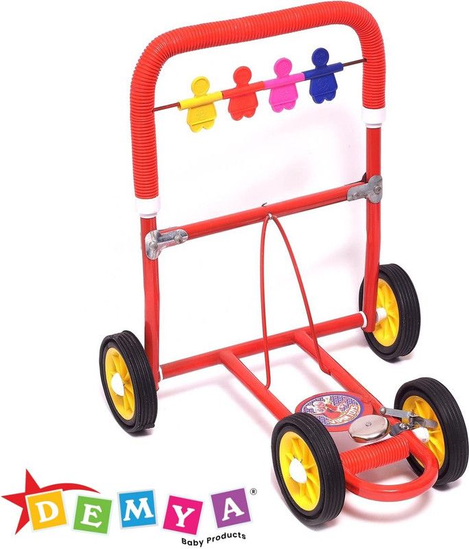 Demya king of steel 2-in-1 Walker With Parent Rod  (Red)