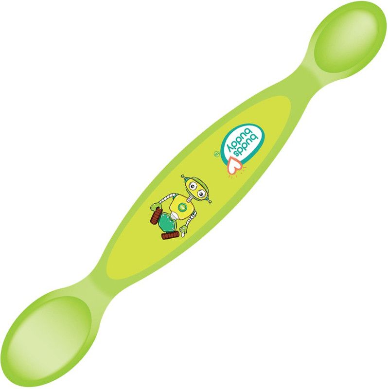 Buddsbuddy Premium Dual End Spoon 2pc green - BB7035  (Green)