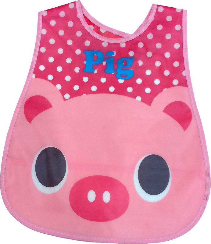 contrive Feeding Apron for Baby Boy & Baby Girls , Pig (04)  (Pink)