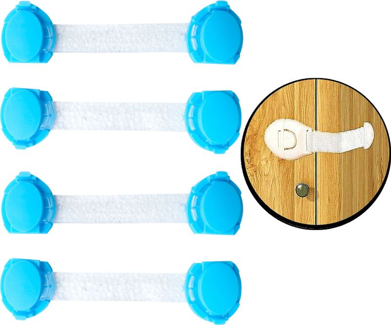 The Little Lookers Safety Lock for Doors of Cabinet, Fridge, Drawer for Baby/Child/Kids/Infant/Toddler |  (Blue)