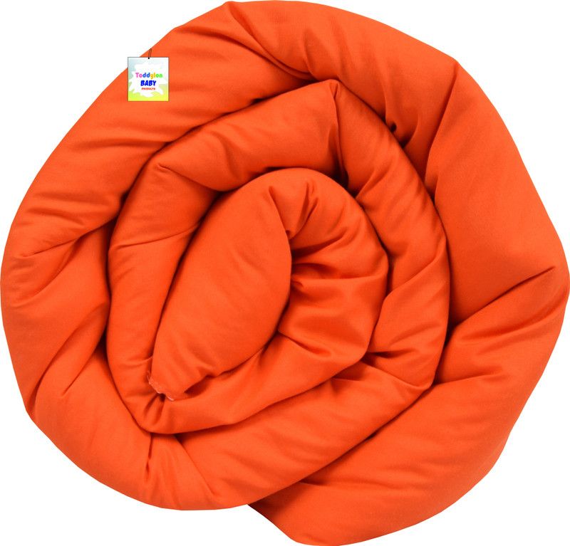 Toddylon Solid Single Comforter for AC Room  (Microfiber, Orange and Peach)