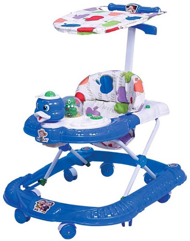 ODELEE Musical Activity Walker With Parent Rod  (Blue)