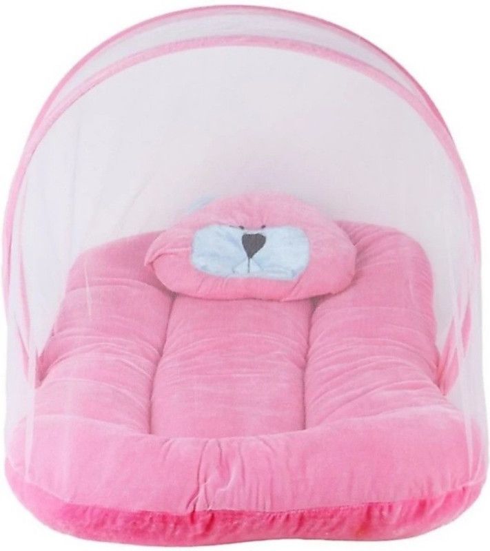 VENTON Nylon Kids Washable pink net Mosquito Net  (Pink, Tent)