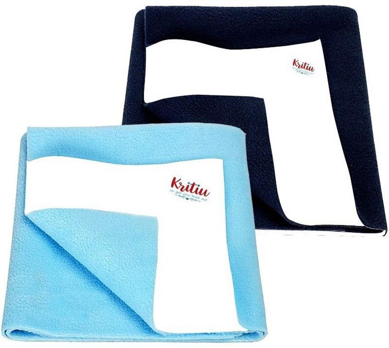 KRITIU Pack of 2 Baby Dry Sheet Mattress Bed Protector Washable for Kids Infant 50x70cm  (Multicolor)