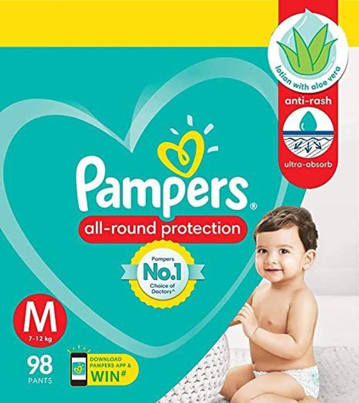 Pampers All- Round Protection - M  (98 Pieces)