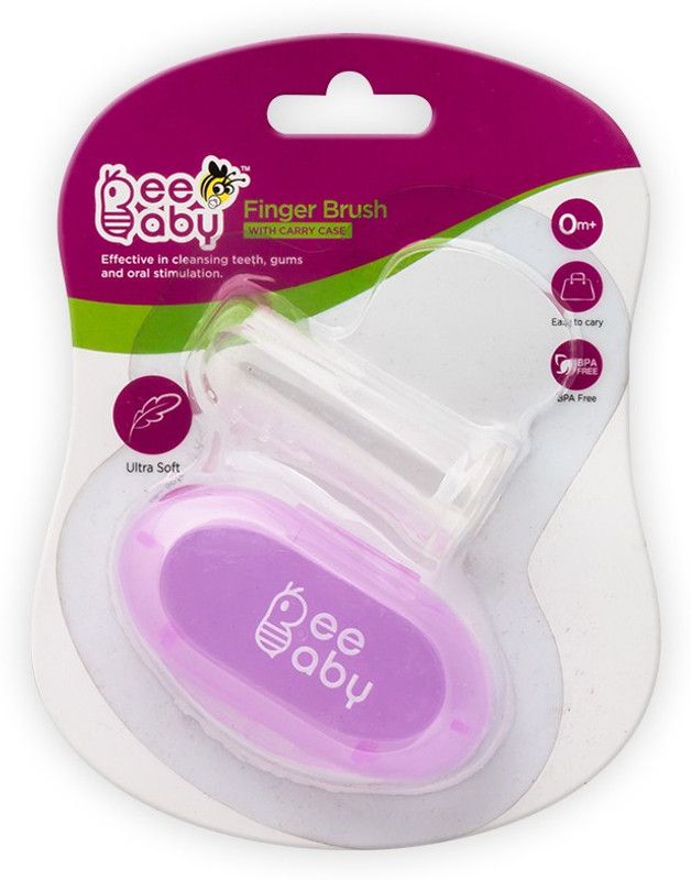 Beebaby Silicone Finger Brush with Carry Case Ultra Soft Toothbrush