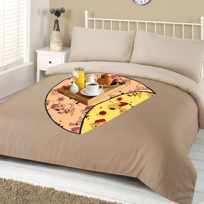 Sai Enterprises Round REVERSIBLE BEDSERVER OR FOOD MAT Bed Server NA  (Plastic, Multicolor)