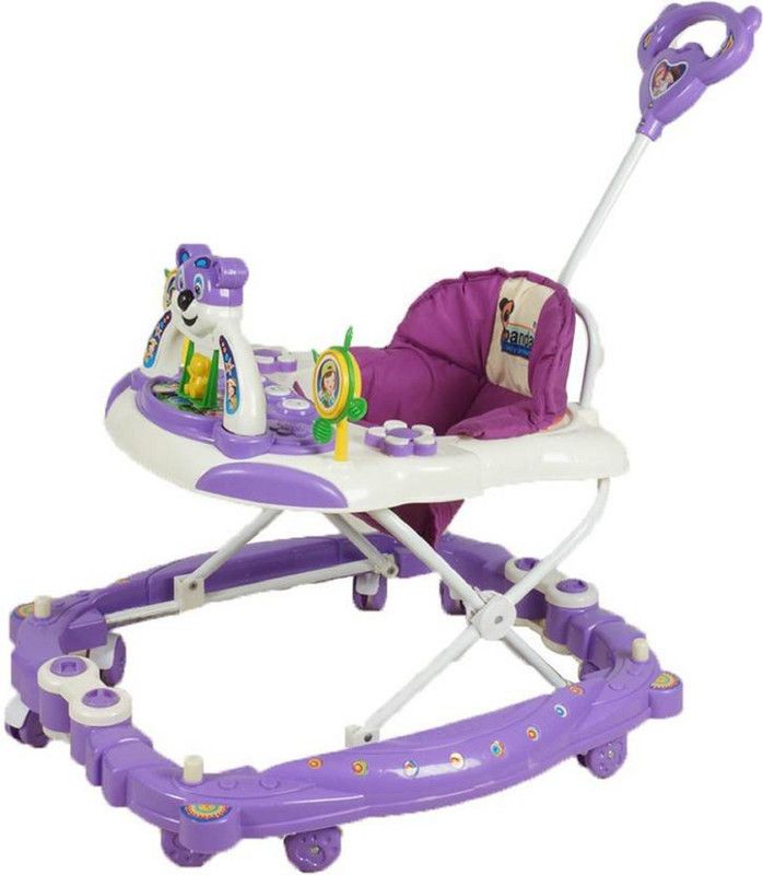 ODELEE Musical Walker & Rocker With Parent Rod  (Purple)