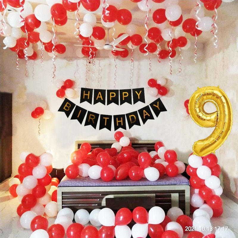 Dear Happy Happy Birthday 9 Year Decoration Kit  (Set of 1)