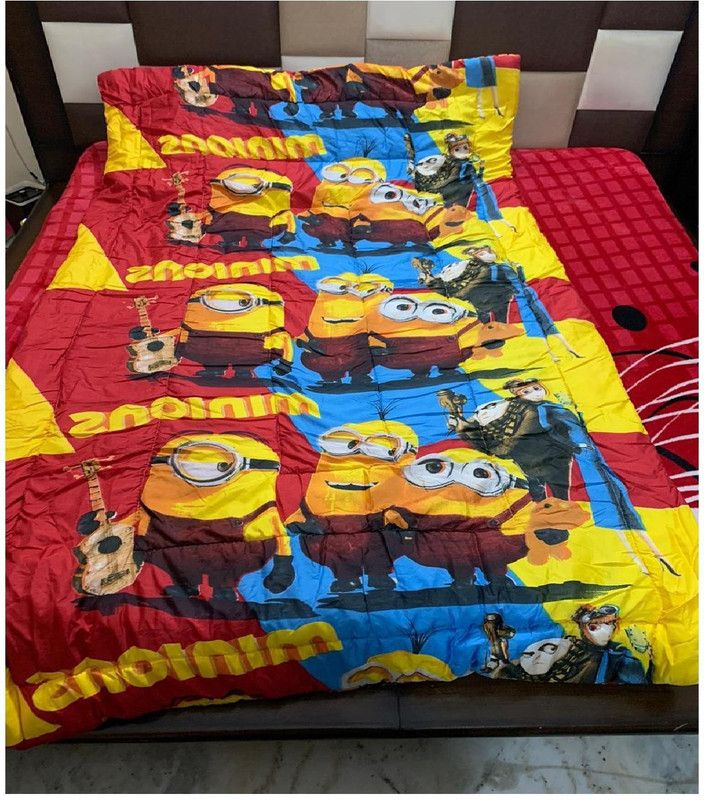 Oreva creations Cartoon Single Comforter for Mild Winter  (Microfiber, Minions Multicolor)