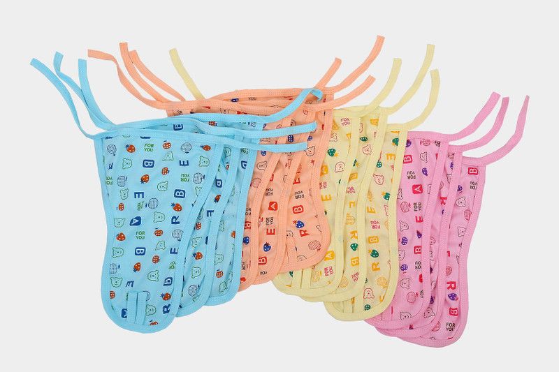 Bigbought U Shape Reusable Muslin Nappy Set Lace Medium (6-9 Months) Multicolor Pack Of 12
