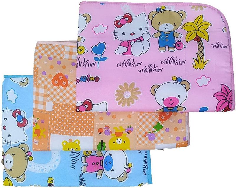 MOM & SON New Born cotton Bed protecting matsheet (0-18 Month) Medium (Multicolor)  (Multicolor)