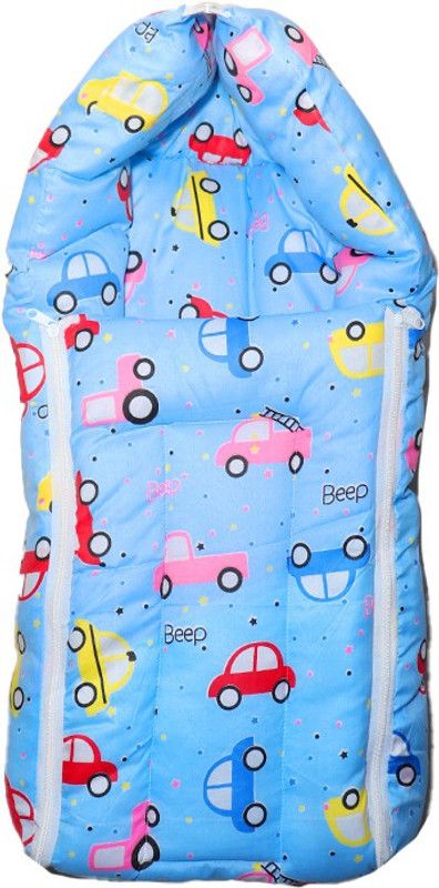 FashionPalace Baby Bed Cum and Sleeping Bag (0 to 8 Month baby sleeping and baby carry bag cartoon  (Fabric, Blue)