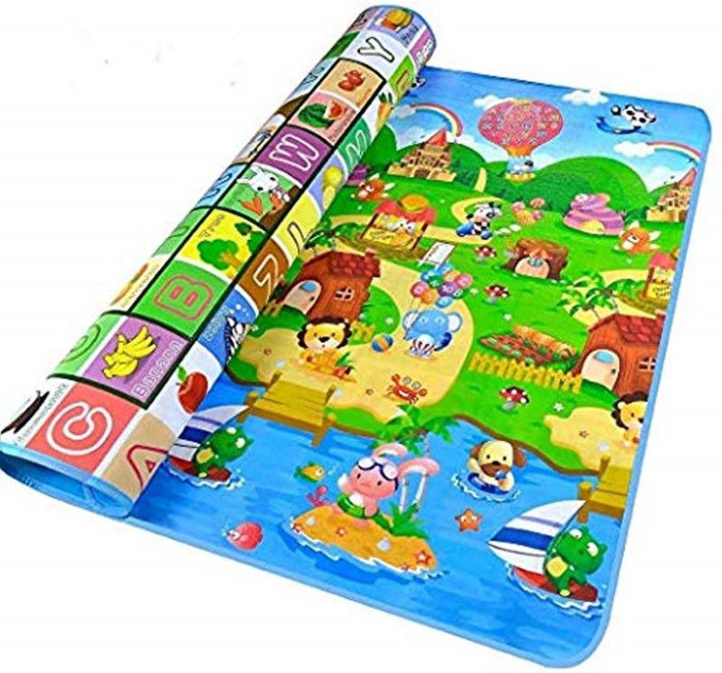 Porquepine Polyester Baby Play Mat (Multicolor, Large) baby mat na  (Fabric, Multicolor)
