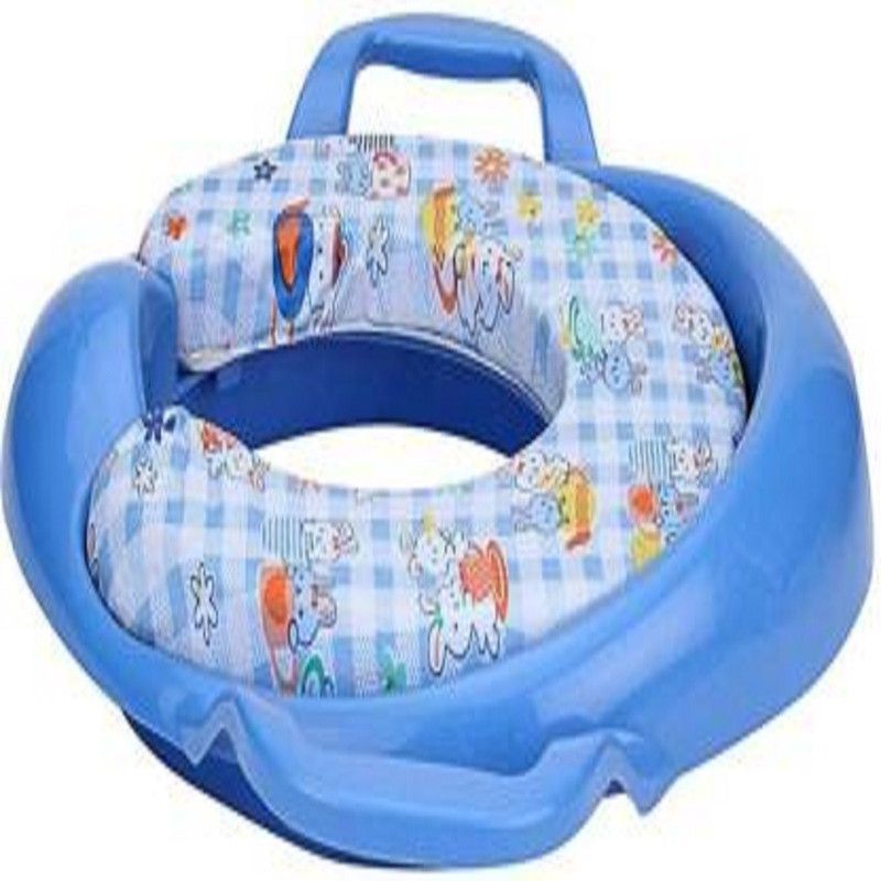 moms angel Honey bee Cushioned seat with Handle Potty Seat Potty Seat  (Blue)