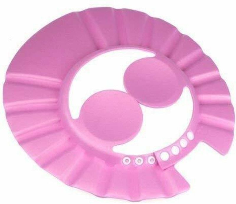 little monkeys Baby Shower Hair Wash Cap For Children, Protection For Eyes And Ear - pink
