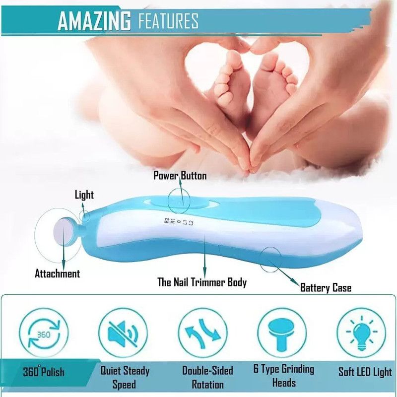 PRATYANG Baby Nail File Electric,Baby Nail Trimmer(Multicolor)
