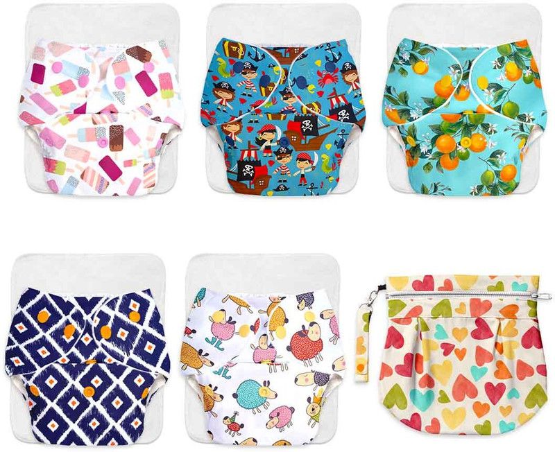 Superbottoms BASIC Reusable& Washable Cloth Diaper for Babies 0-3 Years Freesize, Adjustable