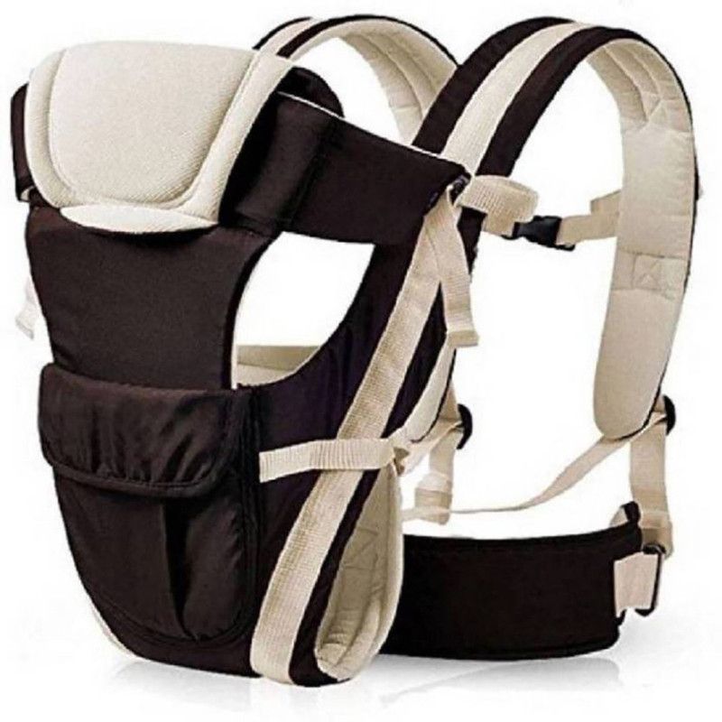 FIRST TREND Multipurpose Strong 4 in 1 Baby CarrierÂ With Coushion Padding For Baby Comfort Front Carry facing in and out, back carry, feeding position BLACK Baby Carrier  (Black, Front carry facing out)