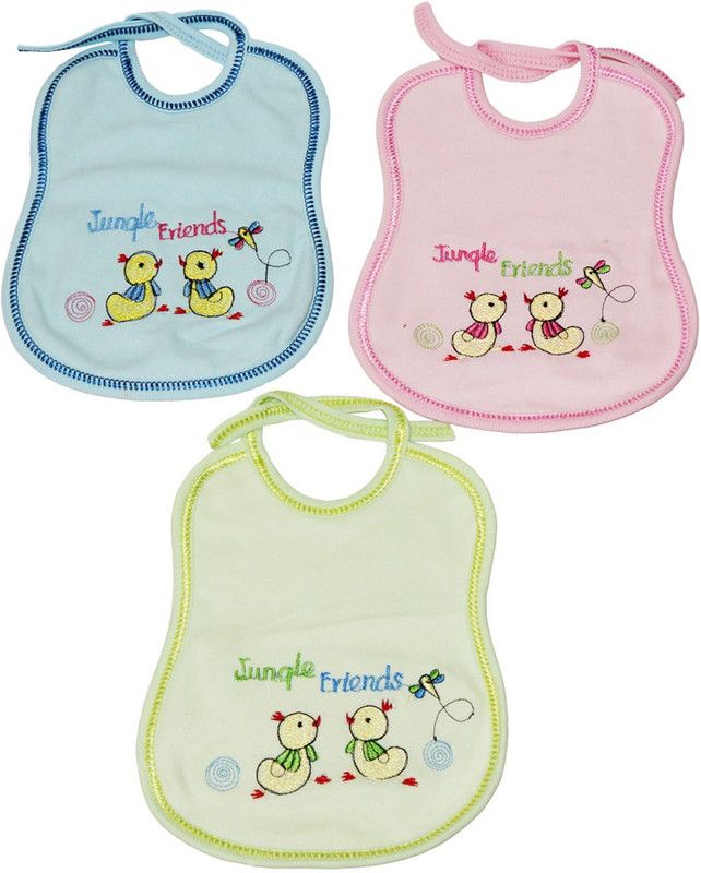 Muren Jungle Friend Hozri Bib Set of 3  (Multicolor)
