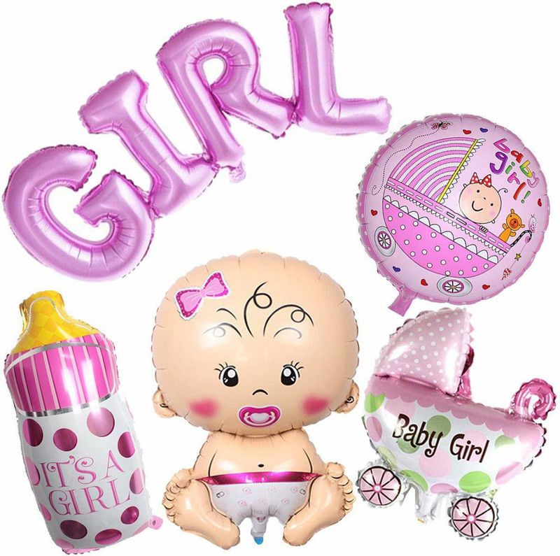 AMFIN (Pack of 6) Baby Shower Foil Balloons Combo / Baby Shower  (Set of 6)
