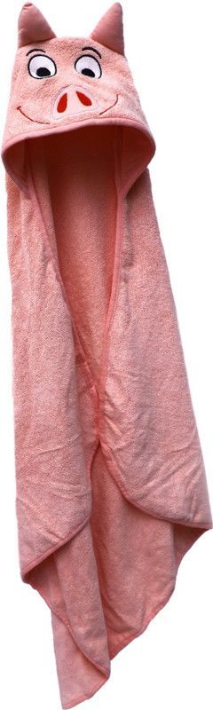 tinyrabbit Cartoon Single Hooded Baby Blanket for AC Room  (Cotton, Pink)