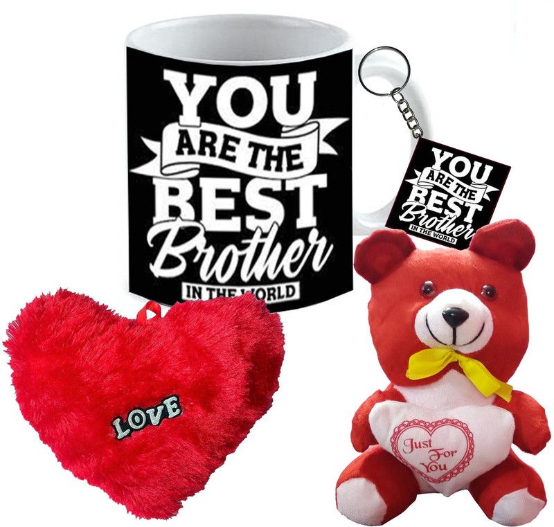 GTMP Mug Keyring Cushion Toy Birthday Gift Set GBMKP354  (Set of 4)