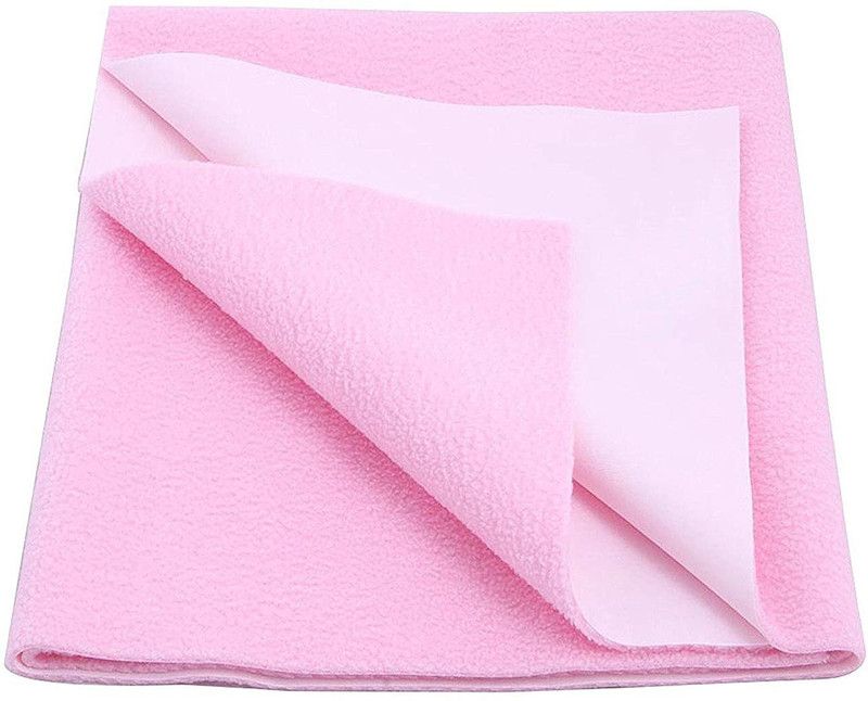 Glassiano Fleece Baby Bed Protecting Mat  (Pink, Large)