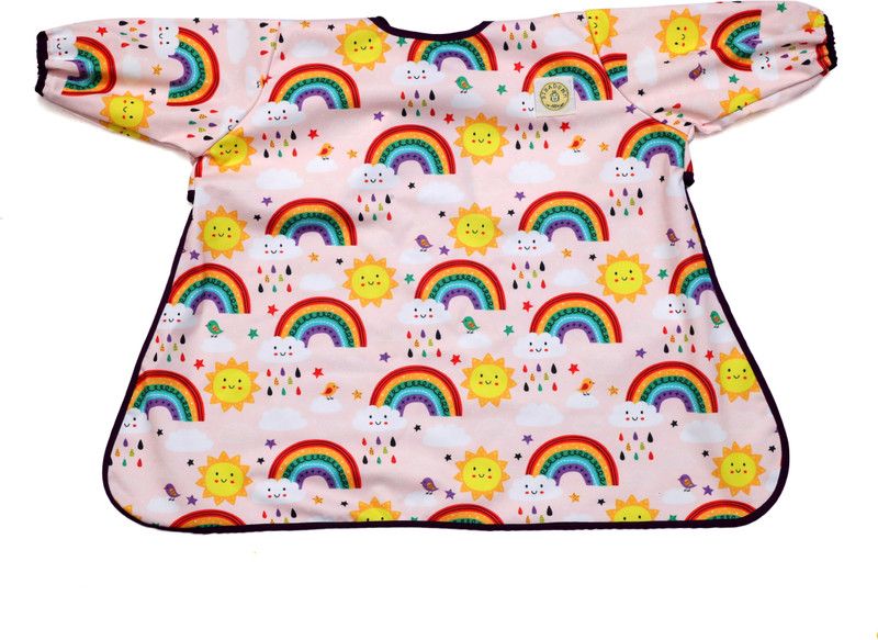 Bibadumm Rainbow Shine Coverall Feeding Full Apron overall Bib  (RAINBOW)