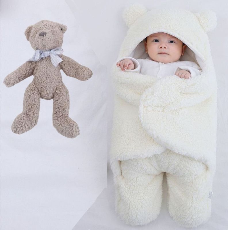BRANDONN Solid Crib Wearable Blanket for Mild Winter  (Microfiber, White)
