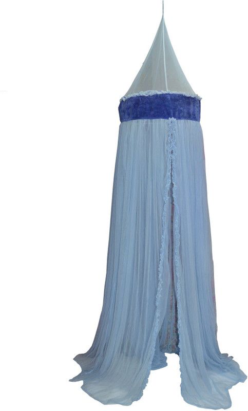 Creative Textiles Nylon Kids single bed Mosquito Net  (sky blue, Ceiling Hung)