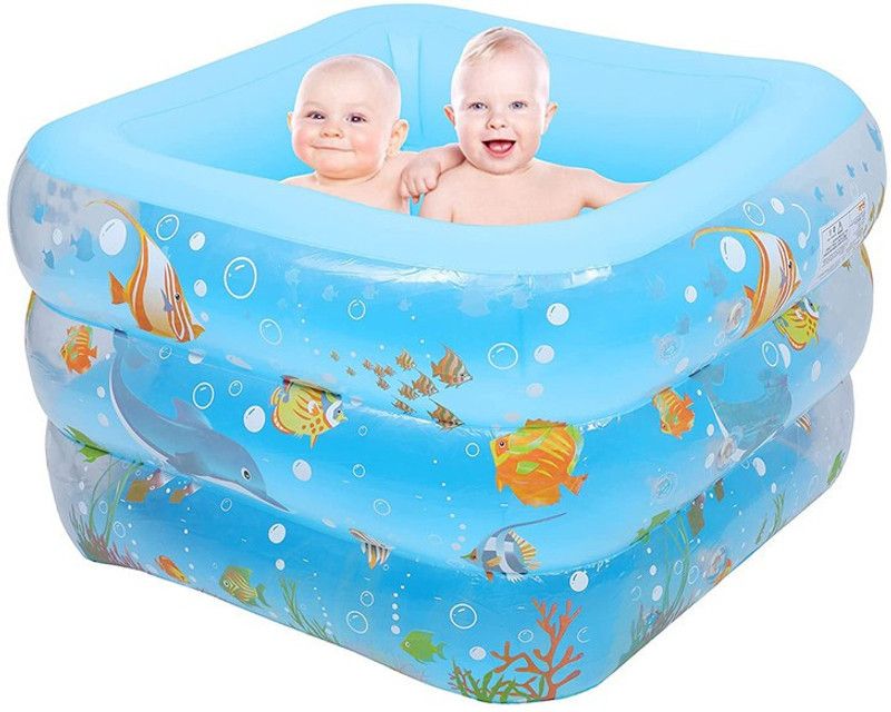 NYRWANA DELIVERING SMILES IN INIDA Inflatable Bath Tubs For Kids Bpa-Free Swimming Tub/Pool  (Blue)