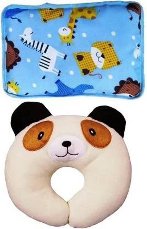 Mega Style Mustard Seeds Animals Baby Pillow Pack of 2  (Multicolor)