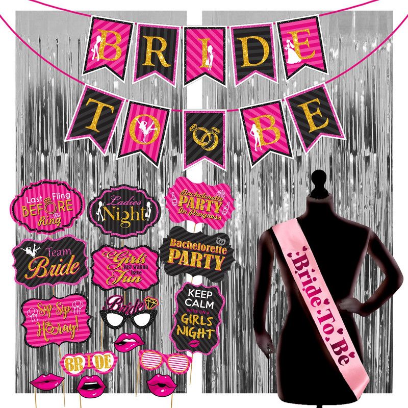 ZYOZI 19 Pcs Bachelorette Party Decorations Kit,Bridal Shower Supplies & Engagement  (Set of 19)
